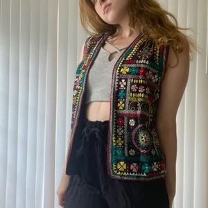 Vintage handstitched vest from Bangladesh